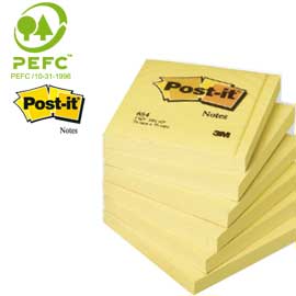 BLOCCO 100fg Post-it®Giallo Canary 76x76mm 654