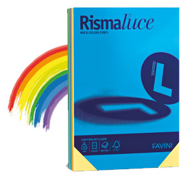 Carta RISMALUCE 140gr A4 200fg mix 5 colori FAVINI