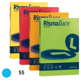 Carta RISMALUCE 140gr A4 200fg azzurro 55 FAVINI