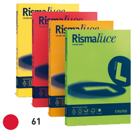 Carta RISMALUCE 200gr A4 125fg rosso scarlatto 61 FAVINI