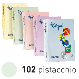 Carta LECIRQUE A4 80gr 500fg pistacchio pastello 102 FAVINI