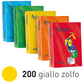 Carta LECIRQUE A4 80gr 500fg giallo zolfo 200 FAVINI