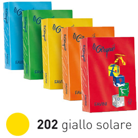 Carta LECIRQUE A4 80gr 500fg giallo sole 202 FAVINI