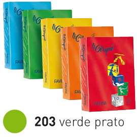 Carta LECIRQUE A4 80gr 500fg verde prato 203 FAVINI