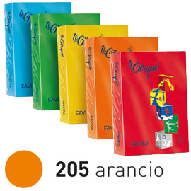 Carta LECIRQUE A4 80gr 500fg arancio 205 FAVINI