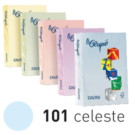 Carta LECIRQUE A4 160gr 250fg celeste pastello 101 FAVINI