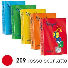 Carta LECIRQUE A4 160gr 250fg rosso scarlatto 209 FAVINI