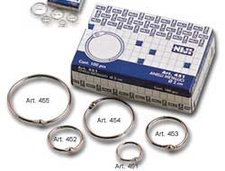 SCATOLA 100 ANELLI IN METALLO 20MM X RILEGATURA