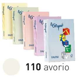 Carta LECIRQUE A4 80gr 500fg avorio pastello 110 FAVINI