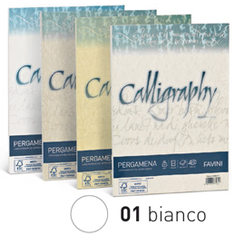 Carta CALLIGRAPHY PERGAMENA 90gr A4 50fg bianco 01 FAVINI