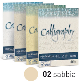 Carta CALLIGRAPHY PERGAMENA 90gr A4 50fg sabbia 02 FAVINI