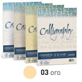 Carta CALLIGRAPHY PERGAMENA 90gr A4 50fg oro 03 FAVINI