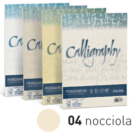 Carta CALLIGRAPHY PERGAMENA 90gr A4 50fg nocciola 04 FAVINI