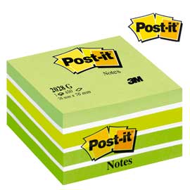 BLOCCO CUBO 450foglietti Post-it® 76x76mm 2028-G PASTELLO VERDE