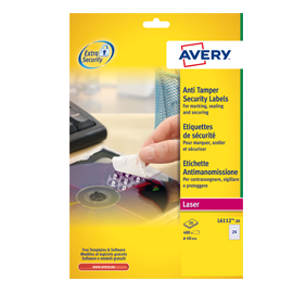 Poliestere adesivo L6009 argento 20fg A4 45,7x21,2mm (48et/fg) laser Avery