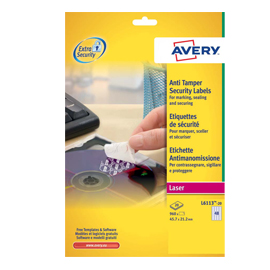 Poliestere adesivo L6012 argento 20fg A4 96x50,8mm (10et/fg) laser Avery