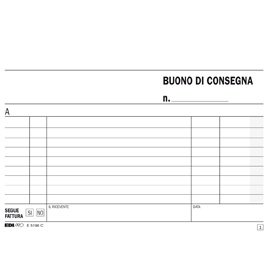 BLOCCO BUONI DI CONSEGNA 50/50 10X17CM RIC E5196C