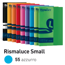 Carta RISMALUCE SMALL A4 200gr 50fg azzurro 55 FAVINI