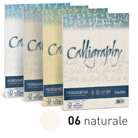 Carta CALLIGRAPHY PERGAMENA 190gr A4 50fg naturale 06 FAVINI