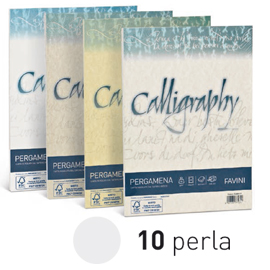 Carta CALLIGRAPHY PERGAMENA 190gr A4 50fg perla 10 FAVINI