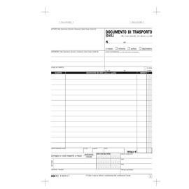 BLOCCO DDT 29.7X22CM 33fg 3 copie AUTORIC. E5219CT