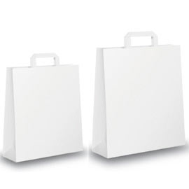 SCATOLA 250 SHOPPERS 36X12X41CM BIANCO NEUTRO PIATTINA