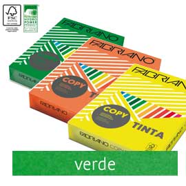 CARTA COPY TINTA A4 160gr 250fg col.forti VERDE FABRIANO