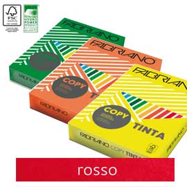 CARTA COPY TINTA A4 160gr 250fg col.forti ROSSO FABRIANO