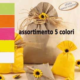 50 BUSTE REGALO IN PPL PERLA MAT 40x65cm assortimento 5 colori