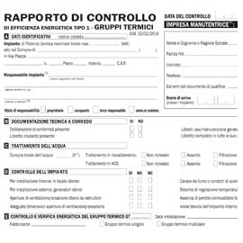 25 RAPPORTI di CONTROLLO EFFICIENZA ENERG.T1 gruppi term.31x21cm snap3c. E9091T1