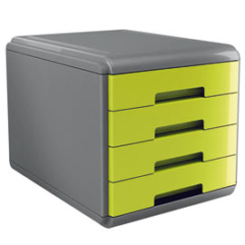 CASSETTIERA 4 CASSETTI VERDE MyDesk ARDA