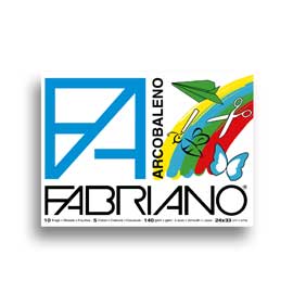 ALBUM ARCOBALENO (240X330MM) FG 10 140GR 5 COLORI FABRIANO