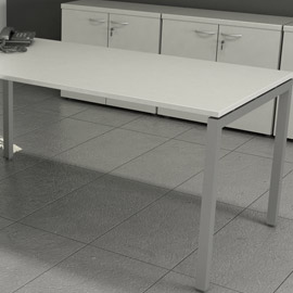 SCRIVANIA LINEARE 138X80cm BIANCO - EASY Plus