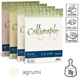 Carta CALLIGRAPHY NATURE A4 50fg 200gr agrumi FAVINI