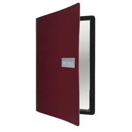 PORTA MENU' A4-24x33cm BORDEAUX Royal con 1 INSERTO DOPPIO