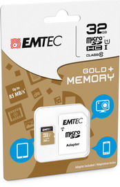 MICRO SDHC EMTEC 32GB GOLD + CON ADATTATORE