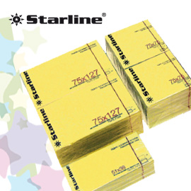 BLOCCHETTO BIGLIETTI ADESIVI GIALLO 50X40mm 100fg 70gr Starline