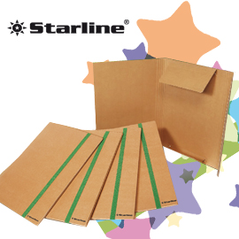 CARTELLINA 3 LEMBI 25X35CM CARTONE FSC C/ELASTICO PIATTO 20mm STARLINE