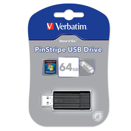 MEMORIE USB STORE 'N' GO PINSTRIPE NERO DA 64GB