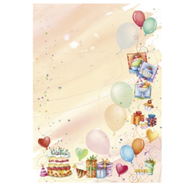 Carta con stampa "PARTY'" A4 90gr 20fg Decadry