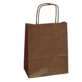 25 shoppers carta kraft 45x15x50cm twisted marrone