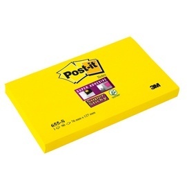 BLOCCO 90foglietti Post-it® Super Sticky 655-S 76x127mm GIALLO ORO