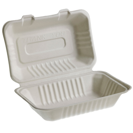 50 Vaschette Sandwich box 23x15cm Take away BIO Leone