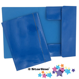 Cartella con elastico 25x34cm Azzurro Queen Starline