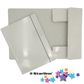 Cartella con elastico 25x34cm Bianco Queen Starline