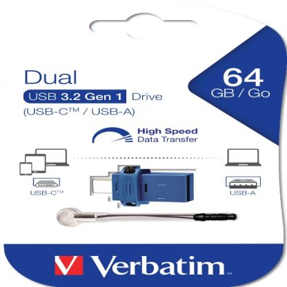 Verbatim USB Drive 3.0 Store ´N´ GO Dual Drive 3.0 / USB C 64GB